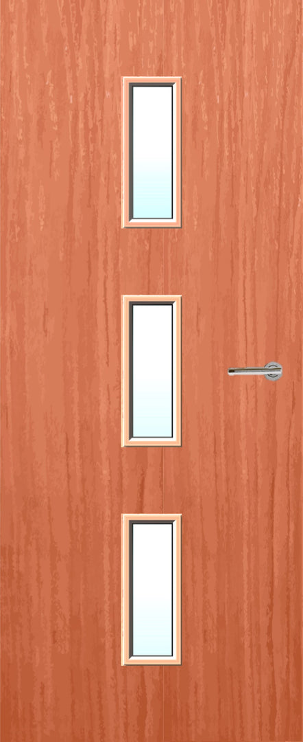 Cherry Veneer 23G Glazed FD30 Internal Fire Door