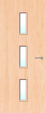 Load image into Gallery viewer, Maple Veneer 23G Glazed FD30 Internal Fire Door
