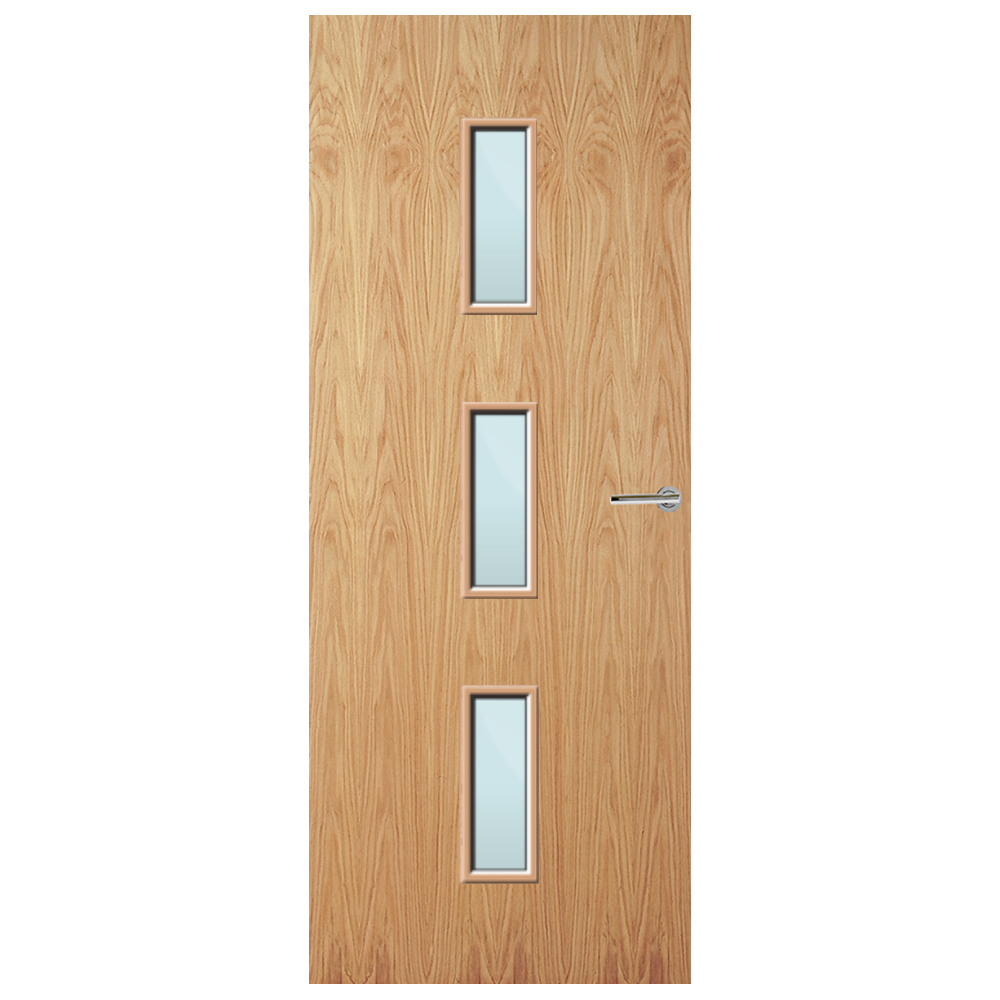 Oak Veneer 23G Glazed FD60 Internal Fire Door