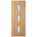 Load image into Gallery viewer, Oak Veneer 23G Glazed FD60 Internal Fire Door
