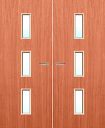 Load image into Gallery viewer, Cherry Veneer 23G Glazed Pair FD30 Internal Fire Door
