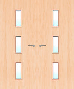 Load image into Gallery viewer, Maple Veneer 23G Glazed Pair FD30 Internal Fire Door
