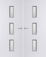 Load image into Gallery viewer, Paint Grade Premium 23G Glazed Pair FD30 Internal Fire Door
