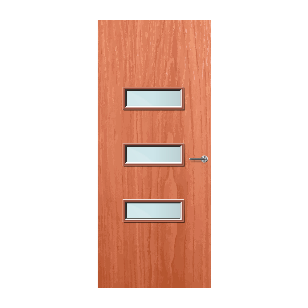 Cherry Veneer 24G Glazed FD60 Internal Fire Door