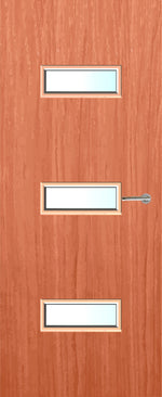 Load image into Gallery viewer, Cherry Veneer 24G Glazed FD30 Internal Fire Door
