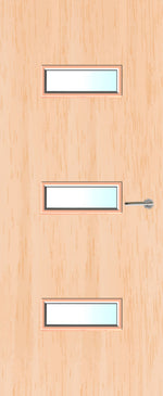 Load image into Gallery viewer, Maple Veneer 24G Glazed FD30 Internal Fire Door
