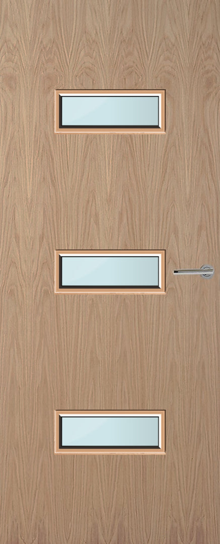 Oak Veneer 24G Glazed FD30 Internal Fire Door