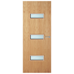 Load image into Gallery viewer, Oak Veneer 24G Glazed FD60 Internal Fire Door
