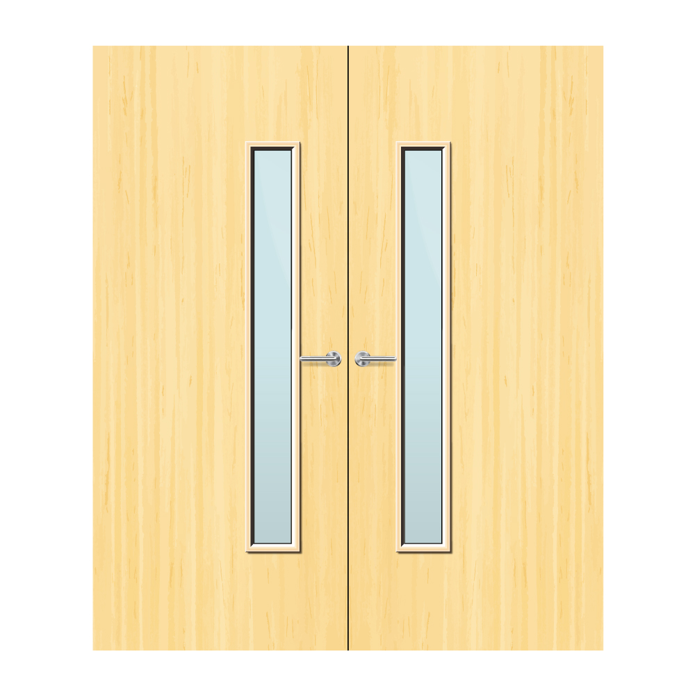 Koto Veneer 25G Glazed Pair FD60 Internal Fire Door