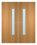 Load image into Gallery viewer, Beech Veneer 25G Glazed Pair FD60 Internal Fire Door
