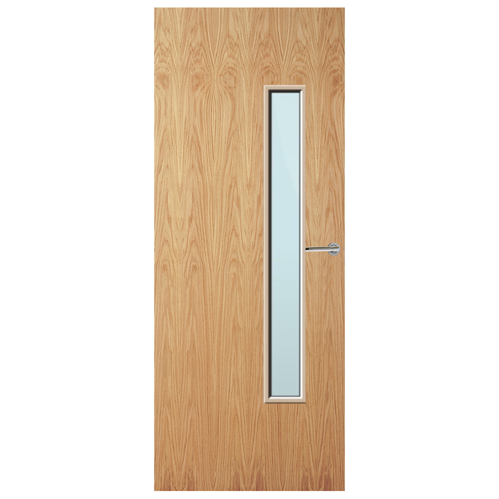 Oak Veneer 25G Glazed FD30 Internal Fire Door