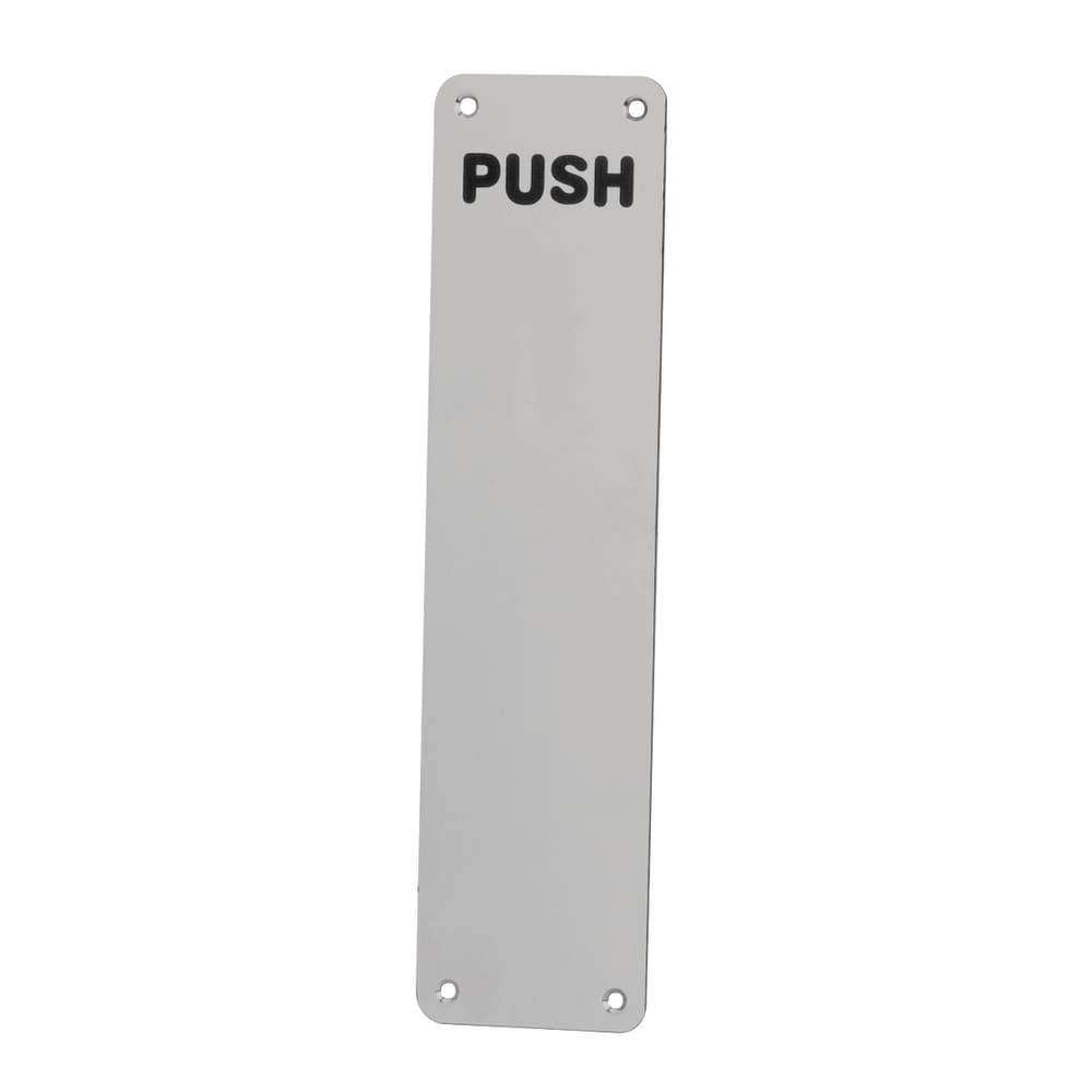 Altro Push Finger Plate 350x75x1.5mm Satin Stainless Steel