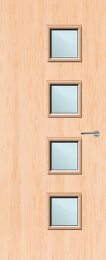 Load image into Gallery viewer, Maple Veneer 26G Glazed FD30 Internal Fire Door
