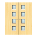Load image into Gallery viewer, Koto Veneer 27G Glazed Pair FD60 Internal Fire Door
