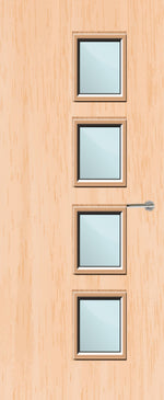 Load image into Gallery viewer, Maple Veneer 27G Glazed FD30 Internal Fire Door
