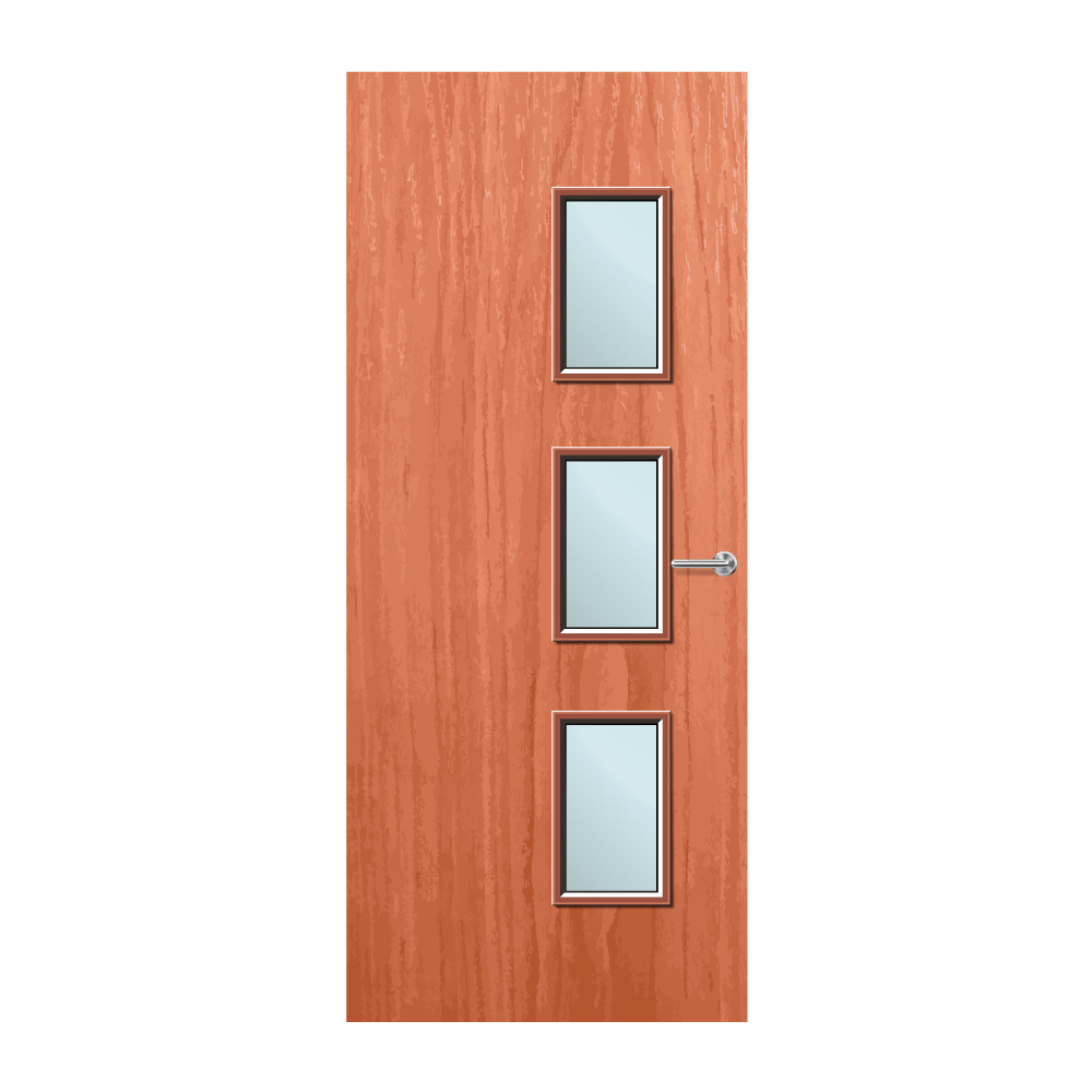 Cherry Veneer 28G Glazed FD60 Internal Fire Door