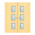 Load image into Gallery viewer, Koto Veneer 28G Glazed Pair FD60 Internal Fire Door
