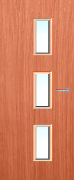 Load image into Gallery viewer, Cherry Veneer 28G Glazed FD30 Internal Fire Door
