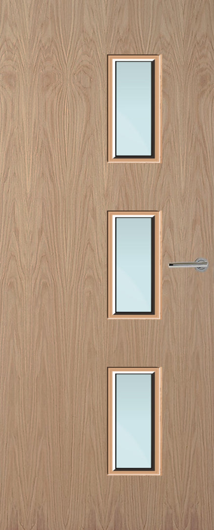 Oak Veneer 28G Glazed FD30 Internal Fire Door