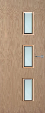 Load image into Gallery viewer, Oak Veneer 28G Glazed FD30 Internal Fire Door
