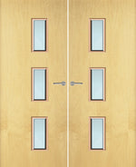 Load image into Gallery viewer, Ash Veneer 28G Glazed Pair FD30 Internal Fire Door
