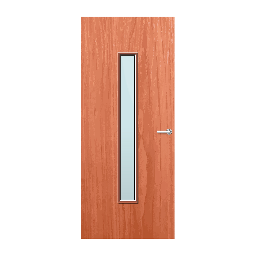 Cherry Veneer 29G Glazed FD60 Internal Fire Door