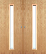 Load image into Gallery viewer, Oak Veneer 29G Glazed Pair FD30 Internal Fire Door
