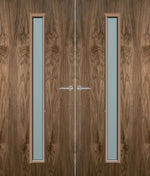 Load image into Gallery viewer, Walnut Veneer 29G Glazed Pair FD30 Internal Fire Door
