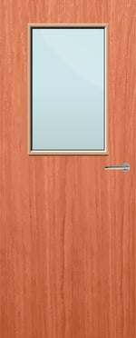 Load image into Gallery viewer, Cherry Veneer 2G Glazed FD30 Internal Fire Door
