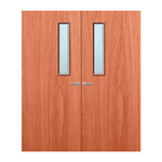 Load image into Gallery viewer, Cherry Veneer 3G Glazed Pair FD60 Internal Fire Door
