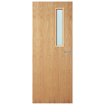 Load image into Gallery viewer, Oak Veneer 3G Glazed FD30 Internal Fire Door
