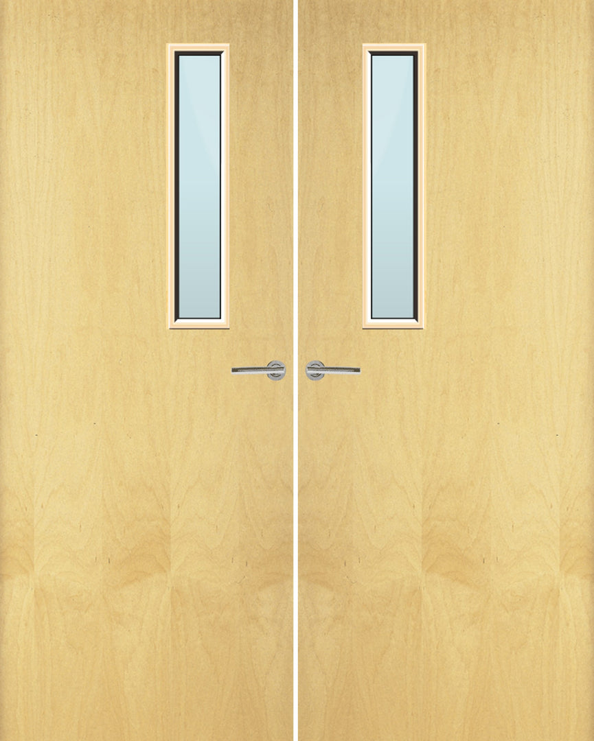 Ash Veneer 3G Glazed Pair FD30 Internal Fire Door