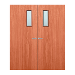 Load image into Gallery viewer, Cherry Veneer 4G Glazed Pair FD30 Internal Fire Door
