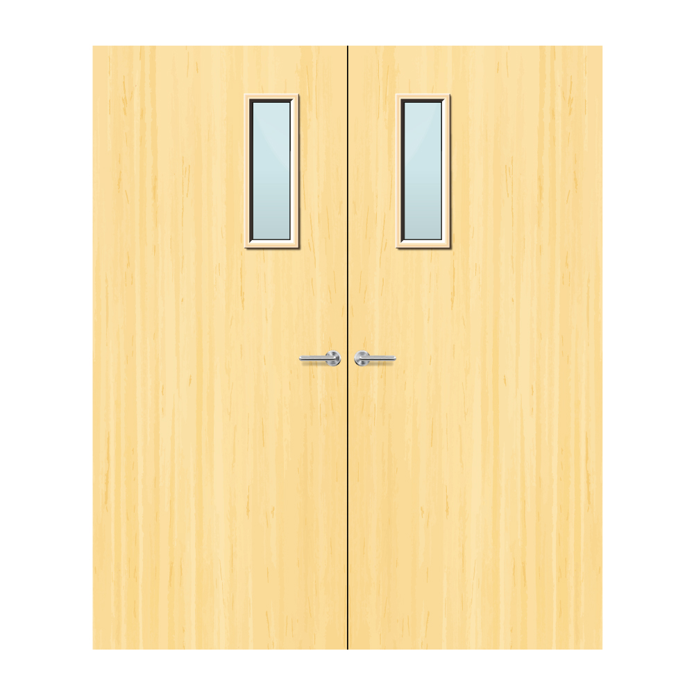 Koto Veneer 4G Glazed Pair FD60 Internal Fire Door