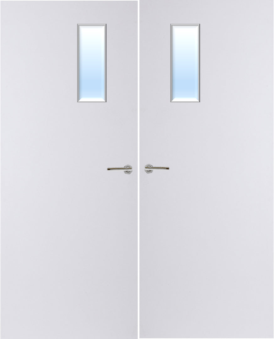 Paint Grade Premium 4G Glazed Pair FD30 Internal Fire Door