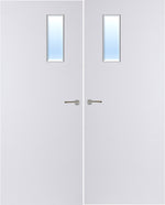 Load image into Gallery viewer, Paint Grade Premium 4G Glazed Pair FD30 Internal Fire Door
