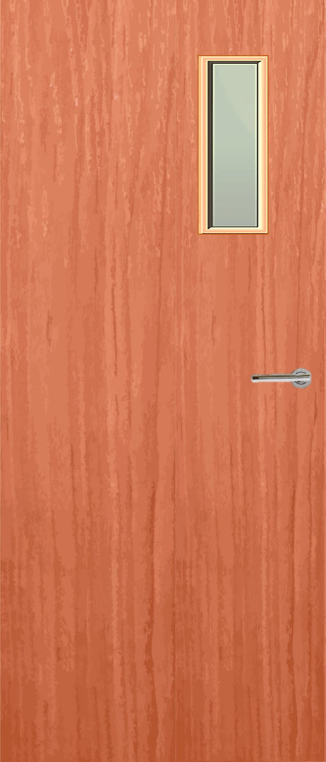 Cherry Veneer 4G Glazed FD30 Internal Fire Door