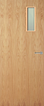 Load image into Gallery viewer, Oak Veneer 4G Glazed FD30 Internal Fire Door
