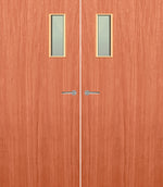 Load image into Gallery viewer, Cherry Veneer 4G Glazed Pair FD30 Internal Fire Door
