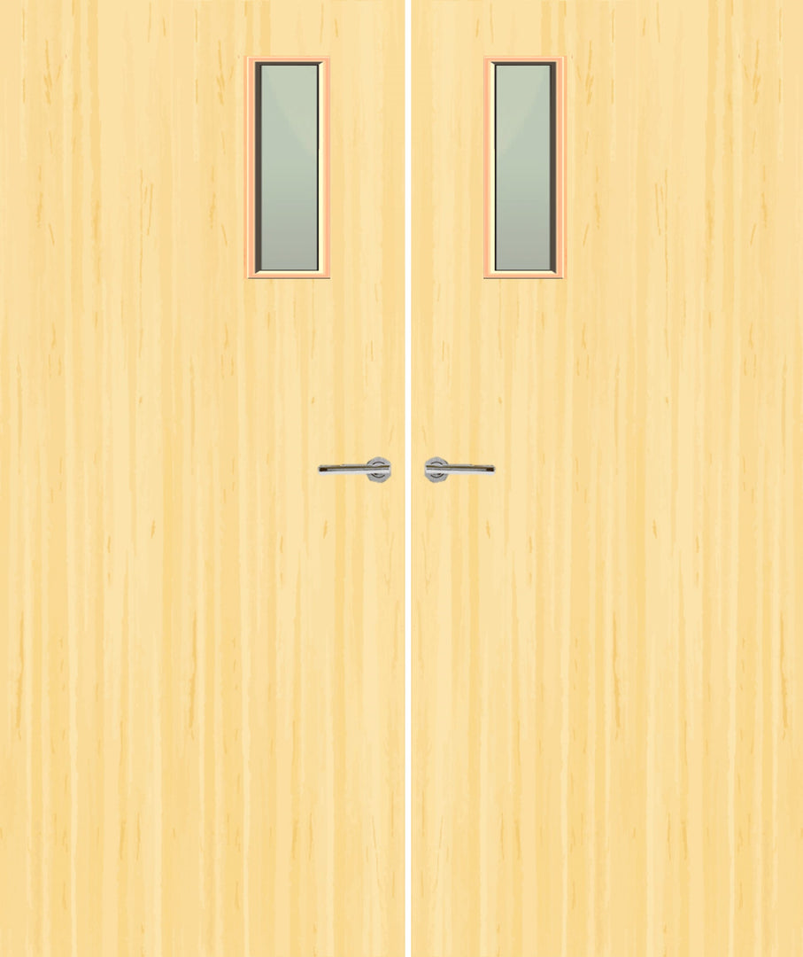 Koto Veneer 4G Glazed Pair FD30 Internal Fire Door