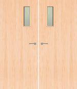 Load image into Gallery viewer, Maple Veneer 4G Glazed Pair FD30 Internal Fire Door
