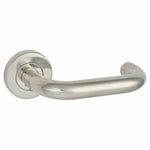 Load image into Gallery viewer, Altro 19mm Return to Door Lever Handle on Rose 304 Polished Stainless Steel
