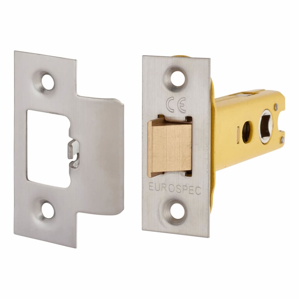 Heavy Duty Tubular Latch 78mm Case 57mm Backset Square Satin Stainless Steel