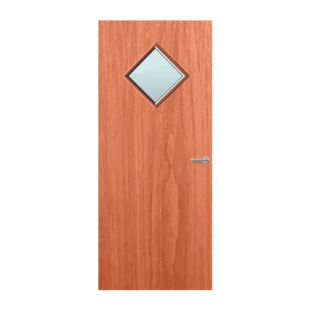Cherry Veneer 6G Glazed FD60 Internal Fire Door