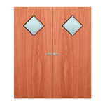 Load image into Gallery viewer, Cherry Veneer 6G Glazed Pair FD60 Internal Fire Door
