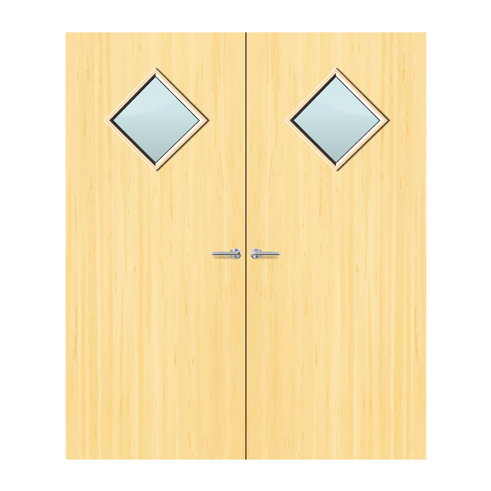 Koto Veneer 6G Glazed Pair FD60 Internal Fire Door