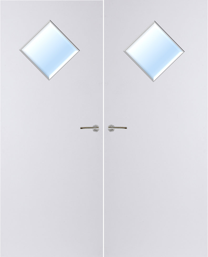 Paint Grade Premium 6G Glazed Pair FD30 Internal Fire Door