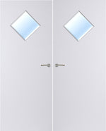 Load image into Gallery viewer, Paint Grade Premium 6G Glazed Pair FD30 Internal Fire Door
