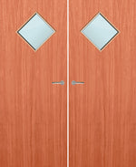 Load image into Gallery viewer, Cherry Veneer 6G Glazed Pair FD30 Internal Fire Door
