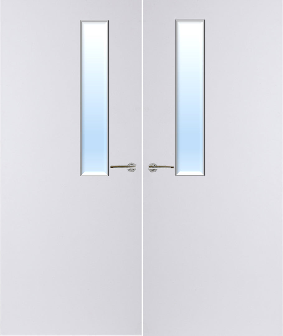 Paint Grade Premium 7G Glazed Pair FD30 Internal Fire Door